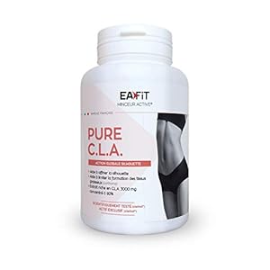 EAFIT MINCEUR – Pure CLA – Brule graisse raffermissant – Aide à affiner la silhouette – Limite la formation des tissus graisseux – Riche en CLA – 90 capsules – Complement alimentaire adapté au sport