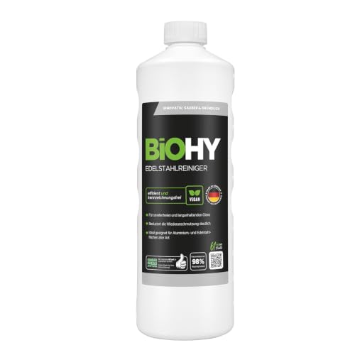 BiOHY Edelstahlreiniger Küche Edelstahlpflege Politur (1l Flasche)