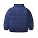 VBGHZXJL Kids Puffer Jacket Full Zip Stand Collar Lightweight Quilted Outerwear For Toddler Girls And Boys Winter Coat Girls Fashion (Navy,3-4 Years)
