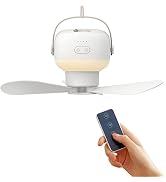 Amazon | 【キャンプ 扇風機&10000mAh大容量&LEDライト付き】吊り下げ