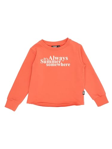 Sweat à col rond pour fille LEONE pull coton enfant rose