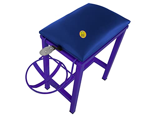 Image of Coconut Scraper Cum Stool 2 in 1 Foldable Blade and Plate Holder Chirava (Purple, Cushion Stool Iron)