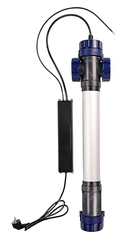 Koi Herdecke Durchlauf-UVC 75W | hochwirksame UV-C Wasserklärung für Teiche bis 37.500 Liter | Durchfluss von 22m3 pro Stunde | Algenreduktion & Keimbekämpfung | langlebiges Aluminiumgehäuse