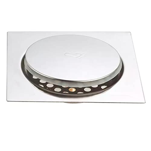 Ralo Inteligente Click 15x15 cm Inox Banheiro Veda Cheiro