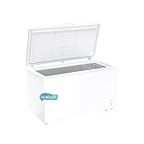 12.0 Cu.Ft Deep Freezer, Large Chest Freezer for Families with Removable Basket& 8 Adjustable Thermostat, Energy Saving Freezer Front Drain Free Standing Top Open Door for Home, Kitchen, White