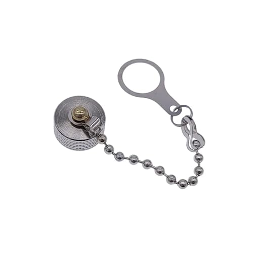 Tapa protectora metálica para conector circular GX16 que evita el polvo