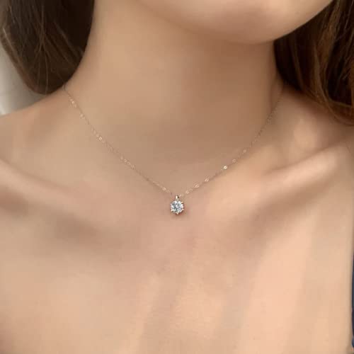 Collier moisanite femmes anti-ternissement pendentif mariage HJMMWT - 2