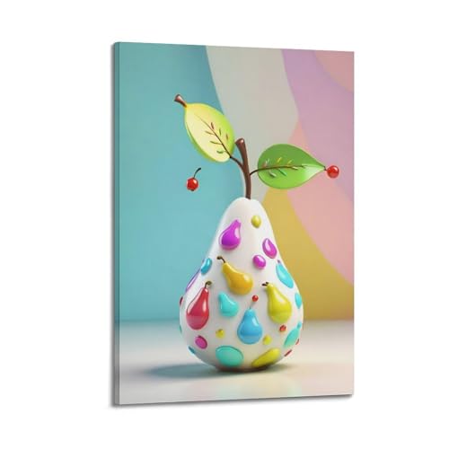 Poster créatif poire pour toile décorative chambre