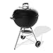 Weber Original Kettle Charcoal Barbecue, 57 cm Cooking Surface, Porcelain-Enamelled Lid and Bowl, One-Touch Cleaning System, Lid Thermometer, Tripod Stand with Wheels, Black (1502202)