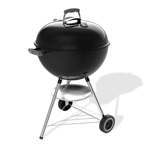 Weber Original Kettle barbecue à charbon/couvercle et cuve en acier émaillé, grille 57 cm, système One-Touch de nettoyage, thermomètre intégré, trépied avec...