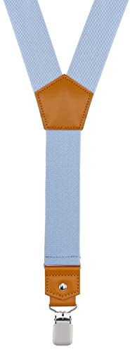 Image of Suspenders for Men Y Back Adjustable Elastic with Strong Clips 47 Inches