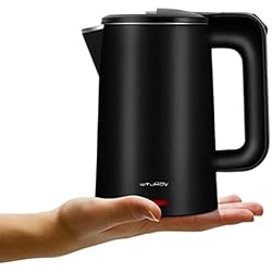 0.8L Electric Kettle Stainless Steel, 800 Watts Small Electric Kettle 27 Ounce Fast Boil Auto Shut-off, Portable Water Boiler for Small Kitchen, Business Trip and More