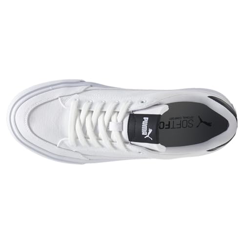 PUMA Mens Court Classic Vulc Retro Logo Lace Up Sneakers Shoes Casual - White4