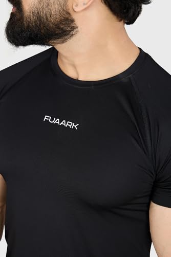 Image of FUAARK Men Solid Round Neck Slim Fit Tshirt