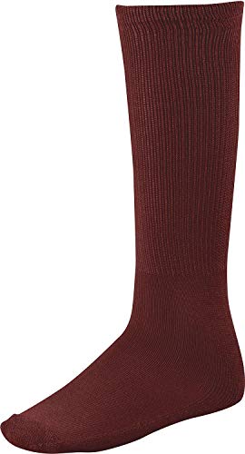 Twin City Team Sock Solid Youth Shoe Size 124, Maroon