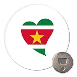 Huuraa Magnet Surinam Flagge Herz 59mm Kühlschrankmagnet r& Flaschenöffner Geschenkidee
