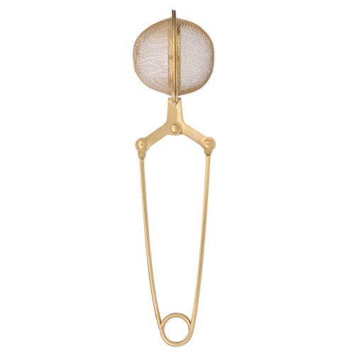 Infuseur à thé doré en acier inoxydable maille sphérique passoire à thé café vanille filtre à épices diffuseur poignée boule de thé sachet de thé assorti Design attrayant