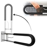 AQDEY Foldable Grab Bards for Toilet Bathtubs and Showers Anti Slip Handicap Grab Bars for Shower Seniors Toilet Safety Rails with Paper Holder Wall Mounted Shower Handle for Elderly and Disabled