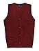 Kids Sleeveless Cardigan Sweater Vest Burgundy