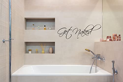Get Naked Wall Decal Vinyl Bathroom Wall Art Stickers #TOP3