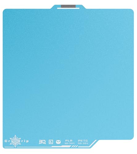 BIQU CryoGrip Pro Frostbite Panda Build Placa para impressoras 3D Bambu-Lab P1S/P2S/P1P/X1C/X1E/A1, impressão a temperatura ambiente placa fria 257 x 257 mm, Folha de aço de mola de dupla face