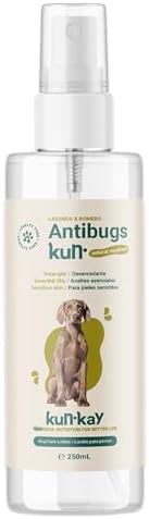 Spray Antiparasitario Natural para Perros 250g - Repelente de Pulgas, Garrapatas y Mosquitos para el Paseo y Hogar - Antibugskun