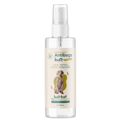 Spray Antiparasitario Natural para Perros 250g - Repelente de Pulgas, Garrapatas y Mosquitos para el Paseo y Hogar - Antibugskun