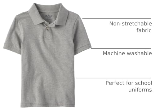 Image of The Children's Place Boys' Uniform Short Sleeve Pique Polo
