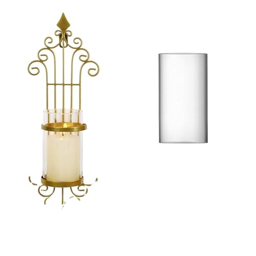 Candelabro de cristal y metal sofisticado con soporte de pared para el hogar 7