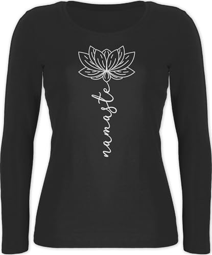 Langarmshirt Damen - und Wellness Geschenk - Namaste Lotusblüte...
