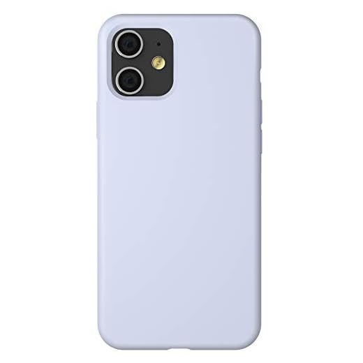 ZhinkArts Silikon mobiltelefonfodral kompatibel med Apple iPhone 11-6,1 tum skärm – silikonskal skyddsfodral fodral med mikrofiber foder – ljusblå fodral