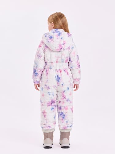Image of Haloumoning Kid Snowsuit Girls Hooded Waterproof Insulated Ski Suit