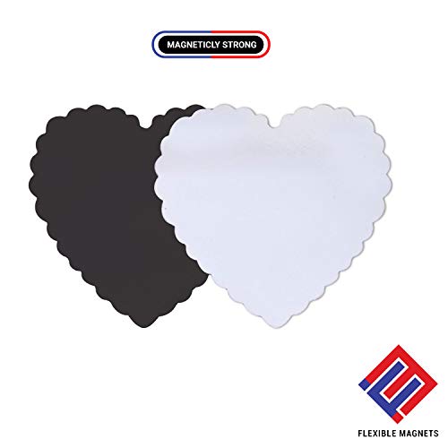 Heart Shaped Magnetic Dry Erase Shelf Labels - Dry Erase Heart Magnets For Fridge - My Valentine Write-On Magnets (24) #TOP3