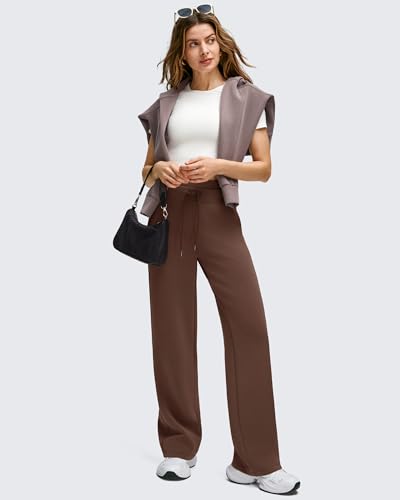 G4Free Trouser Pants for Women Drawstring Track Pants Comfort Workout Lounge High Waisted Sweatpants with Pockets(Dark Coffee,S,Regular) — view 5
