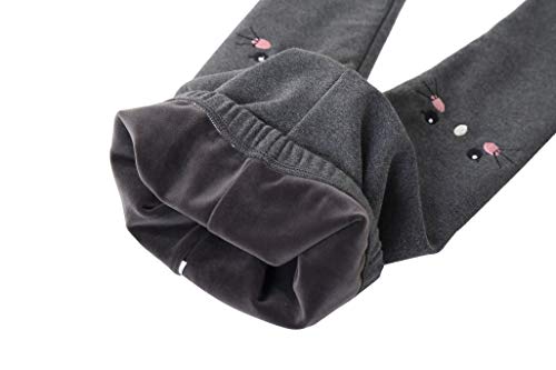 IRELIA Winter Girls Cotton Fleece Lined Leggings Pants Heather Gray S - image 4