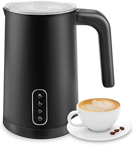 GAOCO Milk Frother, 4 in 1 Multifunction Electric Milk Steamer Soft Foam Maker with Two Whisks for Frothing and Heating Milk & Silent Operation for Coffee, Latte, Macchiato
