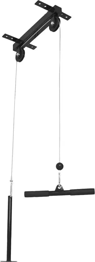 KS Creations Ceiling Mounted Pulley System for Triceps Workout -black Chin-up Bar-image-32