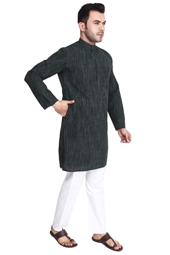Image of Men's Khadie Cotton Relaxed Straight Kurta