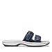 Clarks Cloudsteppers Women's Breeze Piper Slide Sandal, Navy Synthetic, 8 Medium US