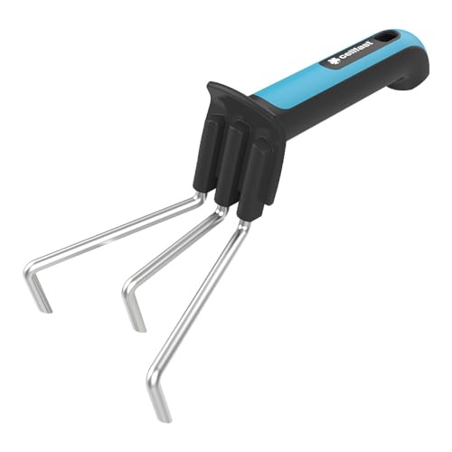 CELLFAST Cultivador De Jardin con 3 Dientes Y Mango ENERGOnómico Safetouch Sistema EnENERGO
