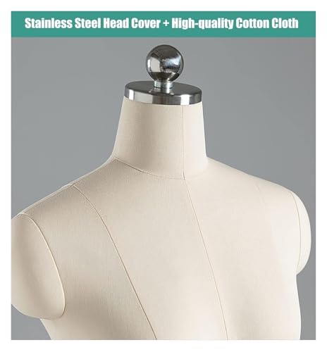 Maniquí ajustable para costura con busto de mujer y pie de trípode estable 4