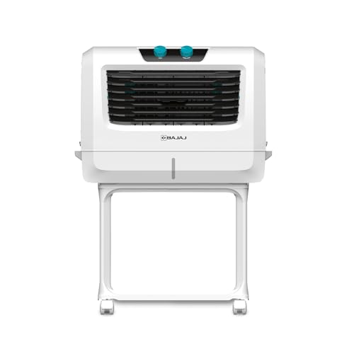 Bajaj Shield Series Vettora 55L Desert Cooler For Home | Inverter Compatibility | Dual Side Water Inlet | Ice Chamber | 60-Ft Air Throw | 3 Yrs Warranty (1 Yr Standard + 2 Yr Extended Warranty)【White】