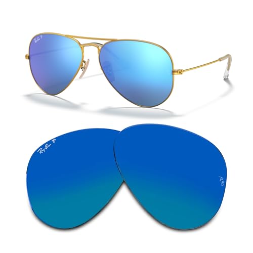 Ray-Ban Original AVIATOR LARGE METAL RB3025 Replacement Lenses +BUNDLE with ACCESSORY EYEWEAR KIT