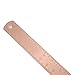 Haosie Metal Ruler 6 Inch/15 cm, 1.5mm Thickness Copper Straight Ruler, Small Bookmark Ruler with Inches/Metric, Measuring Tool for Planner, Scrapbook and Diary(15cm/6in-Copper)