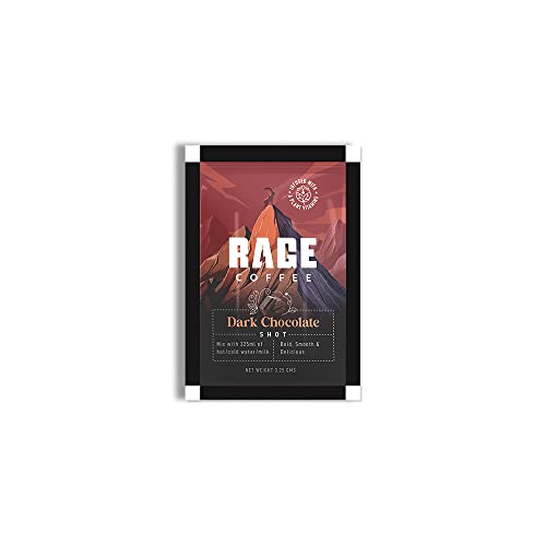 Image of RAGE COFFEE 10 X Instant Coffee Sachets Pack|Dark Chocolate Coffee Flavour|Single Serve|Made Using 100% Arabica Beans - Sachet, 100 Gram