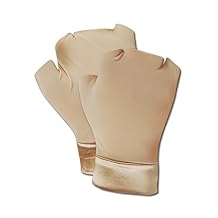 Occunomix MC450M Support Gloves, Fingerless, Nylon/Spandex Hand and Wrist, Medium, Beige One Pair