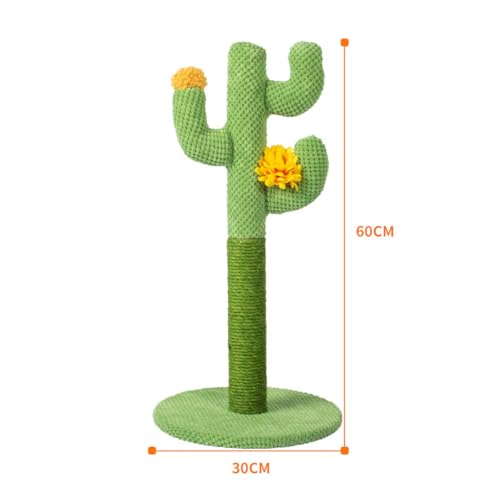 Arranhador Torre Gato Cacto Verde Sisal Brinquedo Poste Resistente Protetor Gatos