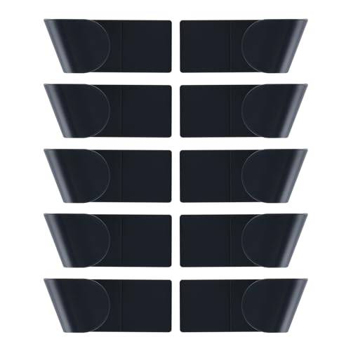 Luckious Pan Lid Holder: 10Pcs Wall Mount Pot Lid Racks - Adjustable Punch-Free Organizer for Pot Covers and Plastic Cutting Boards - Ideal Kitchen Storage Solution (Black)