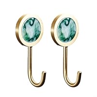 Solid Brass Decorative Wall Hooks, Shining Gold Fancy Hook Heavy Punch-Free Coat Hooks Wall Mounted