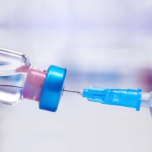 Image of 100 Pack 23G 1 Inch Lab Needls, Disposable Luer Lock Sterile Supplies